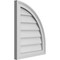 Ekena Millwork Quarter Round Top Right Surface Mount PVC Gable Vent w/ 2"W x 2"P Brickmould Sill Frame, 18"W x 22"H GVPQR18X2203SN - alternate 2